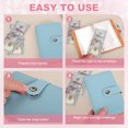 thumbnail image 4 of Uxcell 100 Envelope Challenge Binder, A6 PU Leather Savings Challenges Book with Envelopes Money Saving Binder with Horizontal Insert for Office Budgeting Saving Expense, Red, 4 of 7