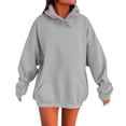 thumbnail image 2 of IMENGL Oversized Winter cotton hooded pullover sweatshirt, Gray 4XL, Size M-5XL, 2 of 5