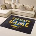 thumbnail image 1 of DouZhe Tapis de Jeu Slogan Motif Jeux Tapis de Zone Antidérapant Lavable en Machine, Style Tapis Paillasson, 63x48 Pouces, 1 of 6