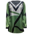 thumbnail image 4 of CEHVOM Femmes Printemps Automne Patchwork Imprimé Manches Longues V-Cou Décontracté Tee-Shirt Dégagement, 4 of 5
