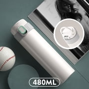 Dvkptbk Insulated Water Bottle Portable and Fashionable Stainless Steel Water Cup for Men and Women with Handle Bounce Cover Insulation Cup Travel Essentials