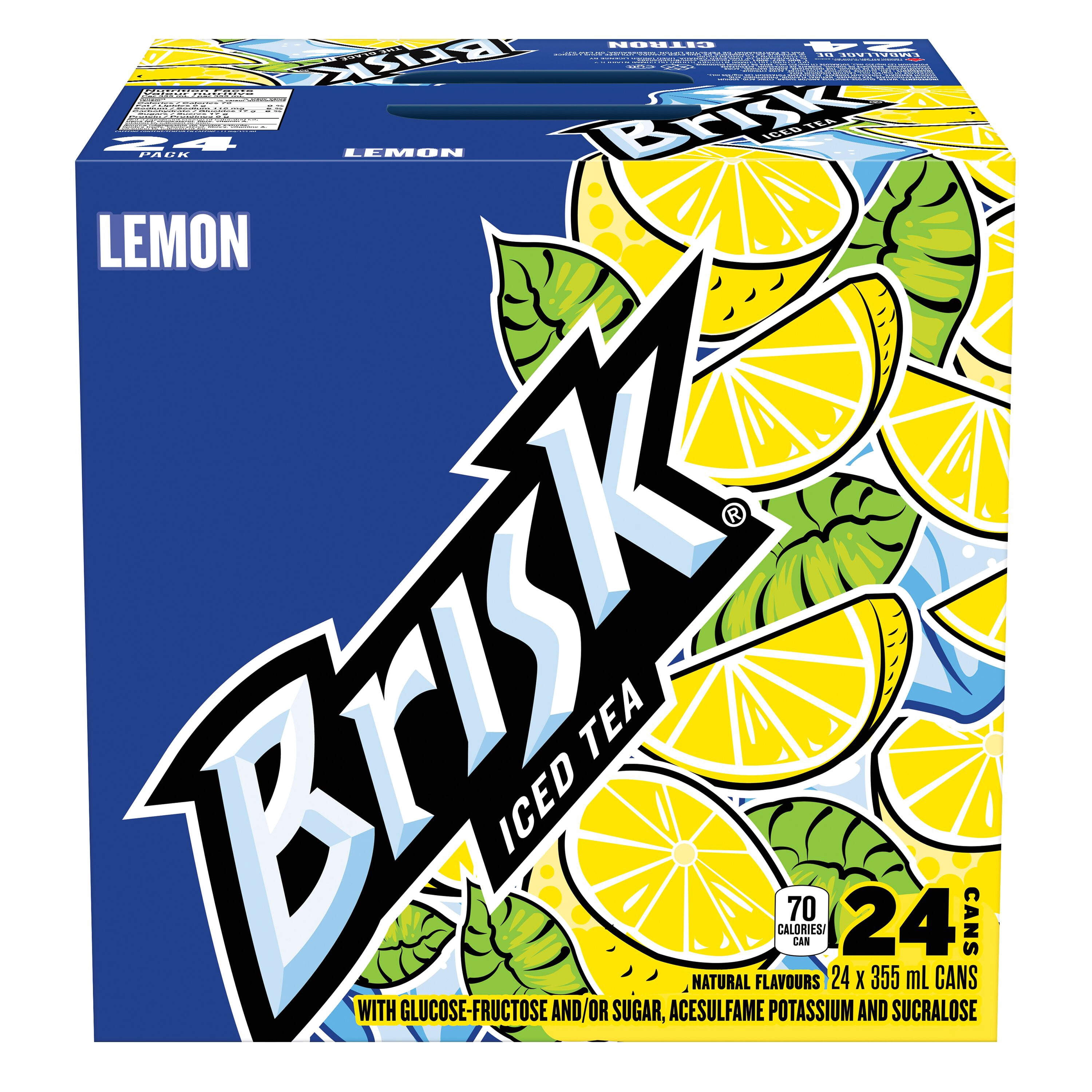 Brisk Lemon Iced Tea 24 x 355mL, Cans