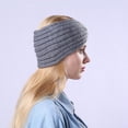 thumbnail image 4 of Bandeau Croisé Tricoté Automne Hiver pour Femmes, Bandeau de Sport Extensible et Chaud, 4 of 9