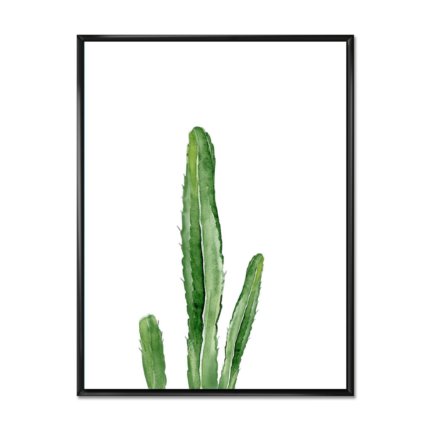 Designart Détail botanique de la plante du sud-ouest de cactus vert ART MURAL À CADRE FLOTTÉ