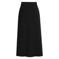 thumbnail image 1 of Innerwin Jupe Midi Tricotée Taille Haute pour Femme, Noire, Taille 5TG, 1 of 2