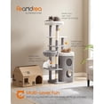 thumbnail image 2 of Tall Cat Tree Tower Multiple-Level Cat Condo with Caves Scratching Posts Perches Dark UPCTG, 2 of 7
