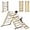 Morandi, variant on OLAKIDS Climbing Toys for Toddlers, 3 in 1 Foldable Kids Wood Montessori Pikler Climber Ladder with Ramp, Slide for Gym Playground, Baby Indoor Climb Play Structure Activity Set
