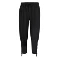 thumbnail image 1 of Meichang Womens Linen Pants Drawstring Elastic Waisted Cotton Linen Pants Solid Color Cinch Bottom Long Pants Comfy Lightweight Summer Pants, 1 of 6