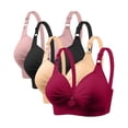 thumbnail image 1 of Yuyuzo Wireless Bras for Women 4 Pack Full Coverage Plus Size Liftup Support Push up Everyday Bras, 1 of 6