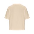 thumbnail image 4 of Women Drop Shoulder Round Neck Oversized Crop Tops Workout Tops Tees, 4 of 5
