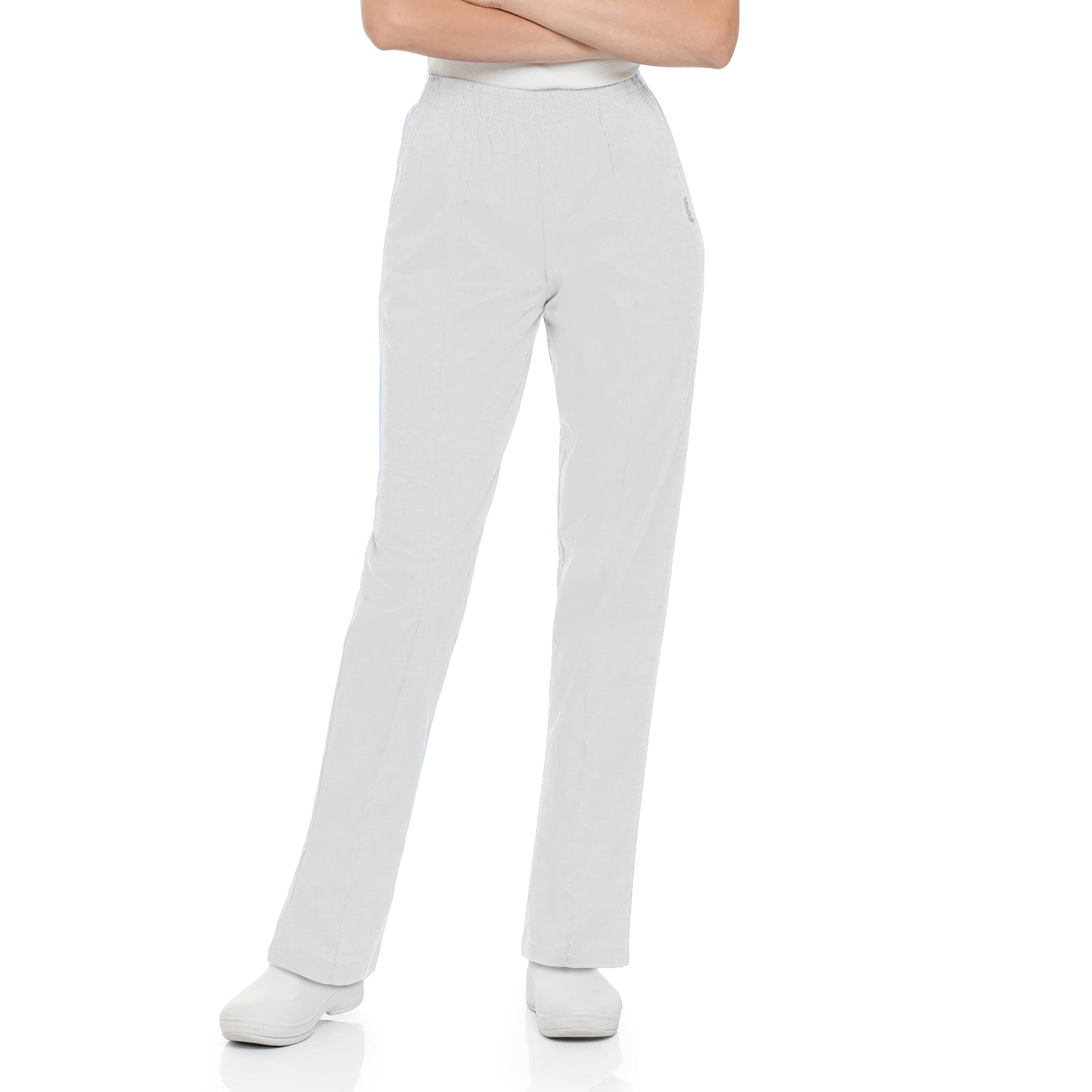 Landau Essentials Pantalon d'Uniforme à 2 Poches pour Femmes : Coupe Classique et Décontractée, Taille Élastique 8320