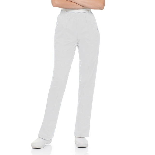 Landau Essentials Pantalon d'Uniforme à 2 Poches pour Femmes : Coupe Classique et Décontractée, Taille Élastique 8320