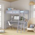 thumbnail image 2 of Dorel Living Harlan Twin Size Loft Bed with Desk and Ladder, 2 of 9