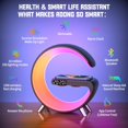 thumbnail image 3 of Wadan Wireless Fast Charger Table Lamp with Bluetooth Speaker, LED Light, Alarm Function- App control for Bedroom & Office, 3 of 8