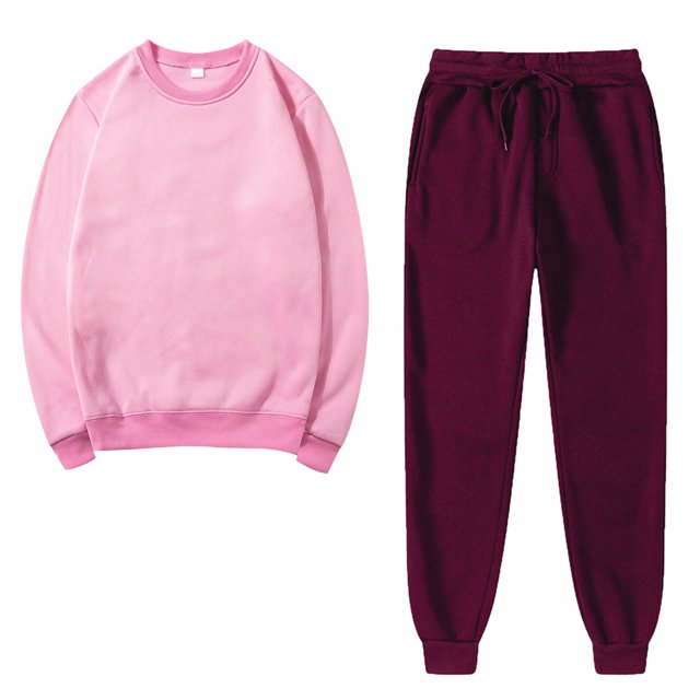 Besolor Ensembles 2 Pcs pour Femmes Survêtements Décontractés Chandail à Col Rond et Pantalon de Jogging Ensembles d'Entraînement Survêtements