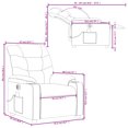 thumbnail image 4 of vidaXL Electric Massage Recliner Chair Dark Grey Fabric, 4 of 5
