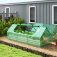 thumbnail image 2 of Outsunny Jardinière Surélevée 8,6 x 3 x 1 Pi avec Mini Serre, Vert, 2 of 10