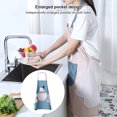 thumbnail image 3 of Tablier de Poche en PVC Ajustable Imperméable Tablier de Poche Tablier Imperméable Tablier en PVC Ajustable Anti-Huile Accessoire de Cuisine, Type 1, Bleu Lac, 3 of 8
