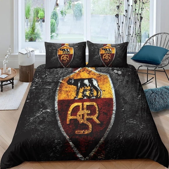 Edmko As Roma3d Bedding Print Set Pieces Soft Microfiber Duvet Cover With Pillowcases With Zipper Closure For Kids Teens Adults As Roma Comforter Cove