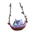 thumbnail image 3 of Abbracc Hanging Hammock Swing Animal Statue Animal Sculpture for Car Rearview Mirror Kitten, 3 of 9