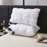 Vacemry under $5 Down Alternative Pillow, Twisted Down Pillow Washable Bedding Size Bed Pillow, Hotel Quality Corner Propped Pillow for Back Side Sleeping, Soft Comfortable Support for Neck