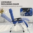 thumbnail image 4 of Outsunny Chaise Zéro Gravité Inclinable avec Dossier Réglable, Bleu Foncé, 4 of 10