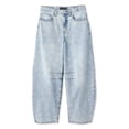 thumbnail image 1 of My Sister's Closet Girls' All-Over Bow Discharge Printed Barrel Leg Jean, 1 of 1