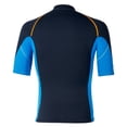 thumbnail image 5 of Xnihocha Man 15mm Neoprene Wetsuits Top Short Sleeve Rash Guard Shirts Professional Swimwear Navy Blue 3XL, 5 of 5
