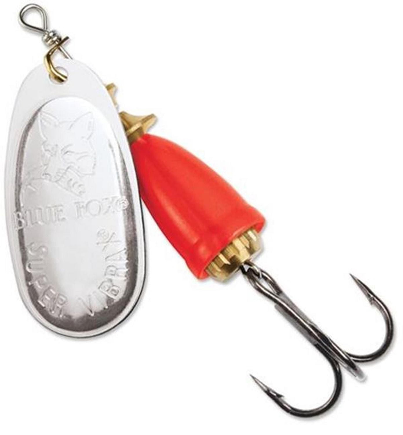Blue Fox Classic Vibrax 1/4 oz, Silver/Fluorescent Red