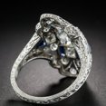thumbnail image 4 of XZNGL Ring Light Exaggerated Light Luxury Ladies Topaz Sapphire Ring Pattern Hollow Ring, 4 of 6