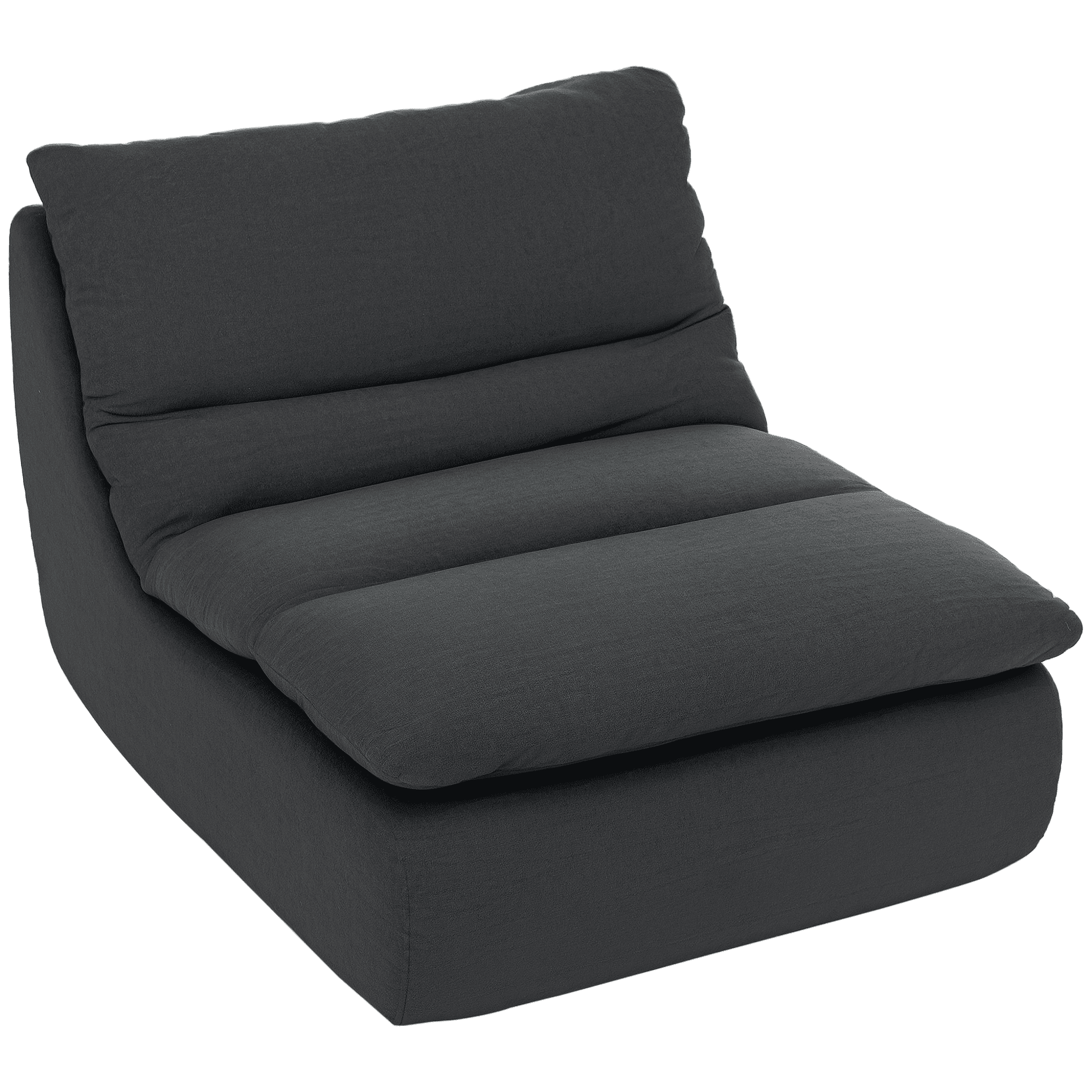 HOMCOM Floor Sofa with Single Piece Foam, Armless Floor Chair Couch, Grey