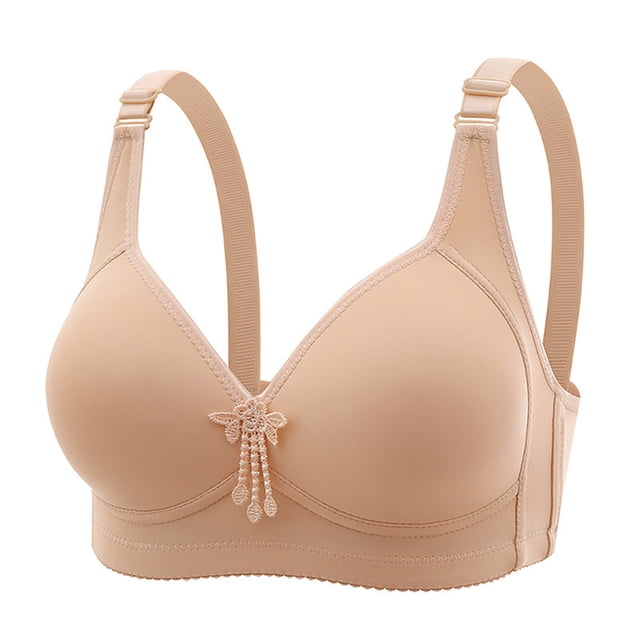 Birdeem Woman Color Thin and Steel Hoop Gathered Breathable Underwear for Daily Bras