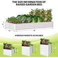 thumbnail image 2 of Ourlova 8x4x1FT Raised Garden Bed, Galvanized Outdoor Planter, Rectangular Metal Box for Gardening, 2 of 9