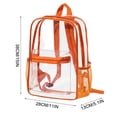 thumbnail image 3 of Clear Transparent Backpack for Stadium Approved Events, Concerts, Festivals, and Beach – Small Clear Bag with Multi Pockets for Sports Activities and Travel, 3 of 6