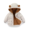 thumbnail image 1 of Mceream Manteau Matelassé d'Hiver pour Enfants - Unisexe à Capuche Mi-Long Manteau Chaud Chamarra Para NiñA Beige 3 Ans, 1 of 4