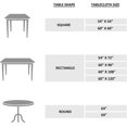 thumbnail image 2 of Colmar Nappe 100 % Coton pour Salle à Manger / Table / Décoration / Fêtes / Mariages / Printemps/été (Ronde, Diamètre 69 Pouces), 2 of 6