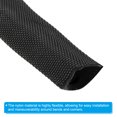 thumbnail image 3 of Unique Bargains 1.6' ID 3.3FT Nylon Protective Hose Sleeve, Cable Cover Sheath Protection, Black, 3 of 4