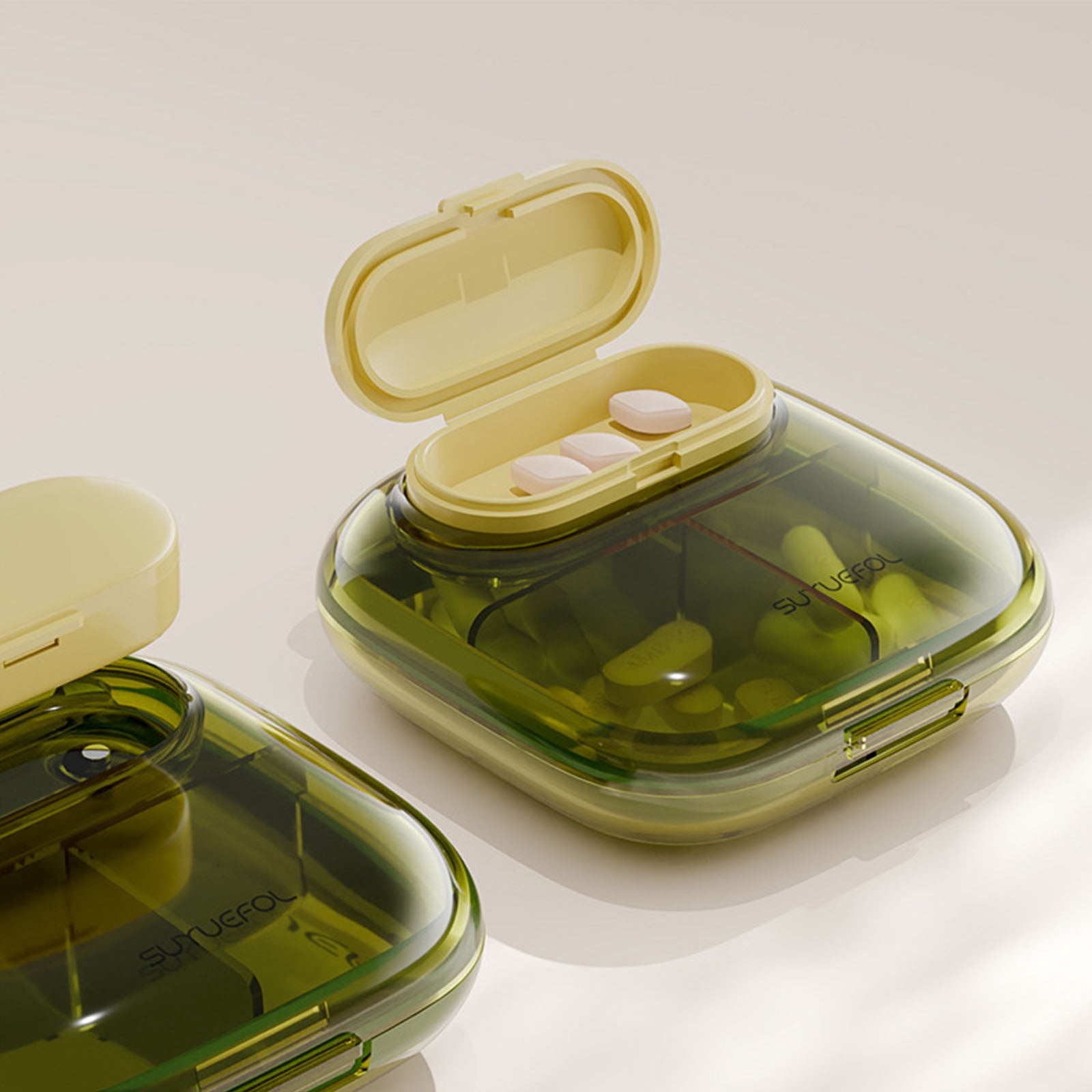 pstuiky Portable Pill Organizer 7-Day Weekly Pill Box with 4 Compartments Per Day Morning Noon Evening & Night Medication Storage Leakproof & Travel-Friendly Design for Vitamins & Supplements
