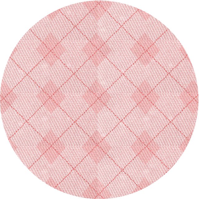 Ahgly Tapis Rond Lavable en Machine Intérieur Transitionnel Rose Corail Clair, 6 Pieds Rond