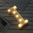thumbnail image 1 of Vaidha Alphabet LED Letter Lights Light Up White Plastic Letters Standing Hanging I, 1 of 3
