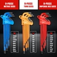 thumbnail image 4 of TOPEX 38Pcs Allen Key Set Hex Key Allen Wrench Folding Hex Key Ball End Metric/SAE/Star, 4 of 12