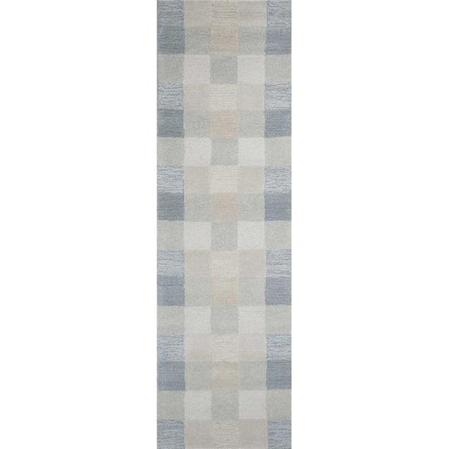 HomeRoots 354092 2 ft. 3 in. x 7 ft. 6 in. Runner Wool Light Blue Area Rug