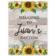 thumbnail image 1 of Darling Souvenir MADE WITH LOVE PersonalizedWelcomeSignFor Baptism,Sunflower BorderParty Supplies Great For Your Celebrations- 18x 12, 1 of 5