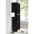 thumbnail image 3 of Hodedah HI224 Garde-Manger de Cuisine de Rangement à 4 Portes, 4 Tablettes et 5 Compartiments, Black Beech, 3 of 5