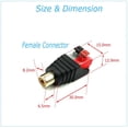 thumbnail image 2 of Speaker Wire A/V Cable to Audio Male female RCA Connector Adapter Press Plug, 2 of 7