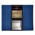thumbnail image 3 of Hotel Style 4-Piece 600 Thread Count Navy Egyptian Cotton Adult Bed Sheet Set, King - Deep Pocket, 3 of 5