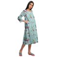 thumbnail image 3 of Moomaya Robe de Nuit d'Allaitement en Coton à Col Rond Imprimée pour Femmes, 3 of 6