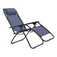 thumbnail image 3 of Sunjoy Chaise Longue Pliante Moderne à Gravité Zéro pour Extérieur, Bleue, 3 of 10