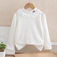 thumbnail image 2 of FAIWAD Girls Cotton Tops Kids Basic Mock Neck Embroidered Long Sleeve Warm Fleece Undershirt 2-12Years, 2 of 3