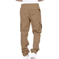 thumbnail image 4 of jsaierl Cargo Pants for Men Casual Outdoor Tactical Pants Drawstring Lightweight Solid Hiking Work Pants with Multi Pockets, 4 of 7